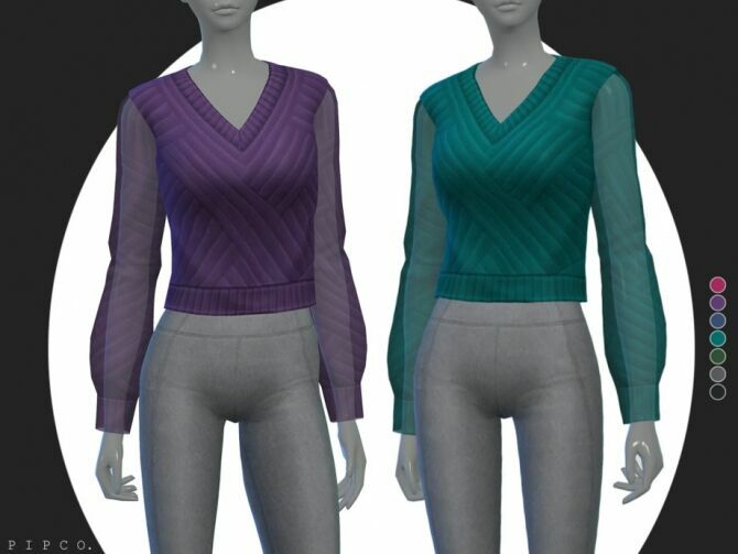 Instinct Blouse And Leggings By Pipco 1 Instinct Blouse And Leggings By Pipco Sims 4 CC