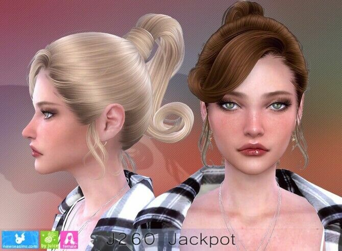 J260 Jackpot Hair (P) At Newsea Sims 4 1 J260 Jackpot Hair (P) At Newsea Sims 4 Sims 4 CC