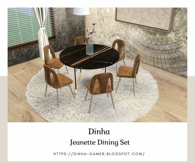 Jeanette Dining SET At Dinha Gamer 2 sims 4 cc jeanette dining set at dinha gamer 2