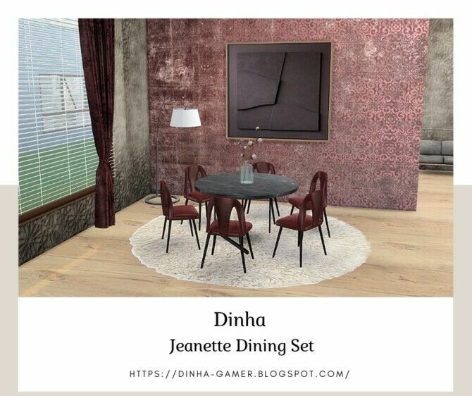 Jeanette Dining SET At Dinha Gamer 3 sims 4 cc jeanette dining set at dinha gamer 3