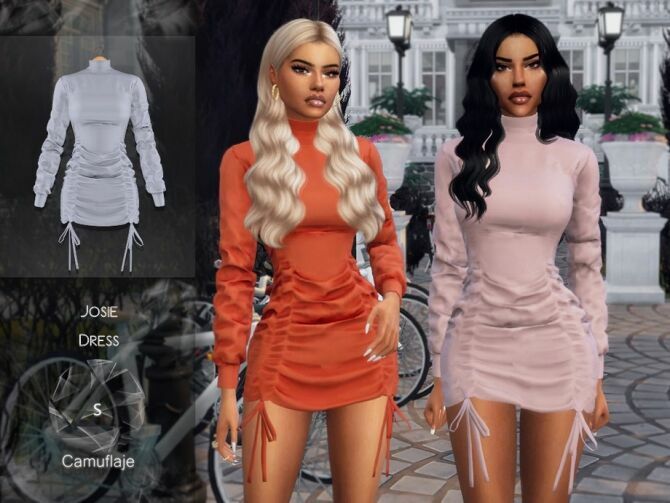 Josie Dress By Camuflaje 1 Josie Dress By Camuflaje Sims 4 CC