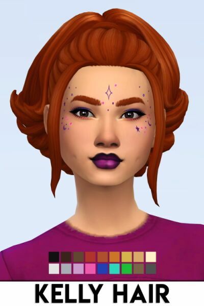 Kelly Hair At Vikai 1 Kelly Hair At Vikai Sims 4 CC