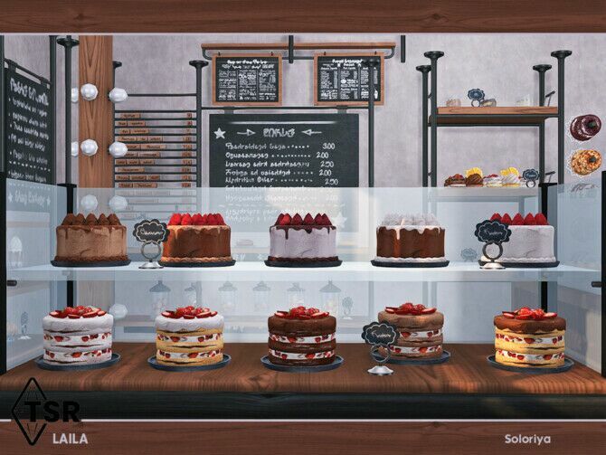 Laila Furniture SET For Bakery By Soloriya 2 sims 4 cc laila furniture set for bakery by soloriya 4