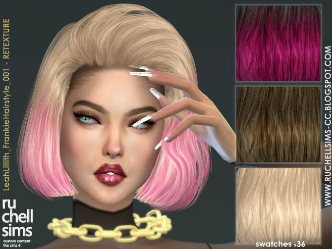 Leahlillith Frankie Hairstyle Retexture NOT HQ At Ruchell Sims 1 Leahlillith Frankie Hairstyle Retexture NOT HQ At Ruchell Sims Sims 4 CC