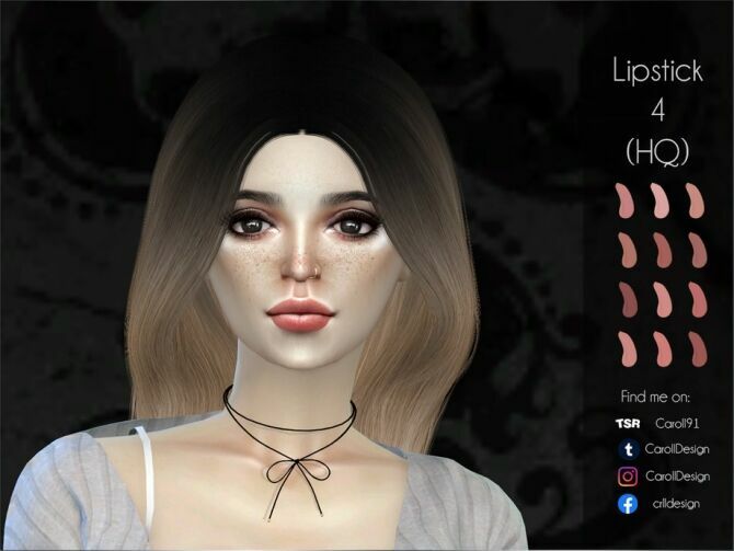 Lipstick 4 HQ By Caroll91 1 Lipstick 4 HQ By Caroll91 Sims 4 CC