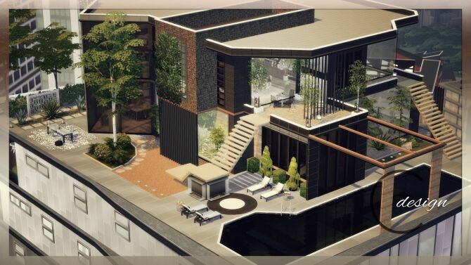Luxury Apartment At Cross Design 2 sims 4 cc luxury apartment at cross design 2