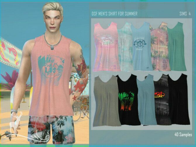 Men’s Shirt For Summer By Dansimsfantasy 1 Men’s Shirt For Summer By Dansimsfantasy Sims 4 CC