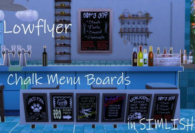 Menu/Specials Chalkboards For Your Business Venues 1 Menu/Specials Chalkboards For Your Business Venues Sims 4 CC