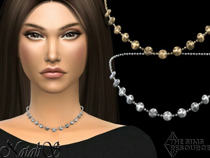 Mini Disk Chort Chain Necklace By Natalis 1 Mini Disk Chort Chain Necklace By Natalis Sims 4 CC