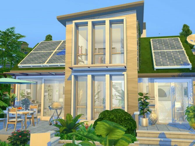 Modern ECO House By Flubs79 1 Modern ECO House By Flubs79 Sims 4 CC