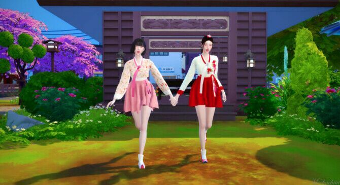 Modern Hanbok At Mochachiii 3 sims 4 cc modern hanbok at mochachiii 3