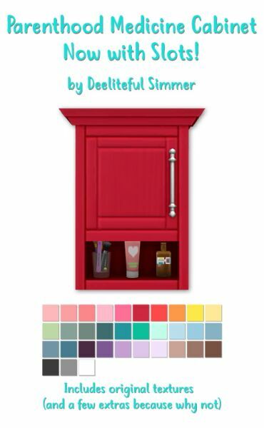 Parenthood Medicine Cabinet With Slots At Deeliteful Simmer 1 Parenthood Medicine Cabinet With Slots At Deeliteful Simmer Sims 4 CC