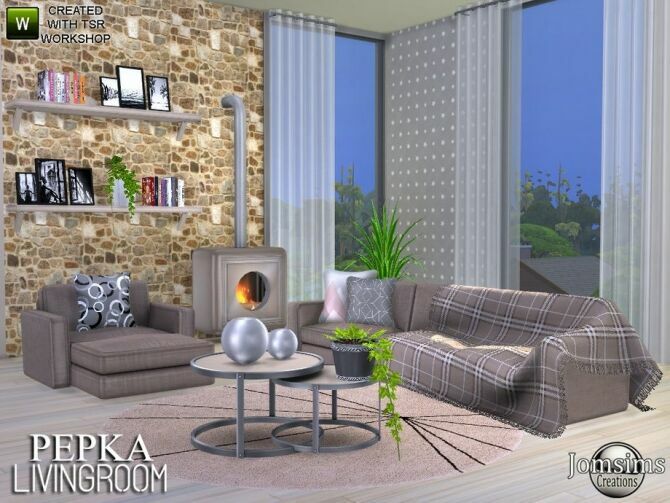 Pepka Livingroom By Jomsims 3 sims 4 cc pepka livingroom by jomsims 4