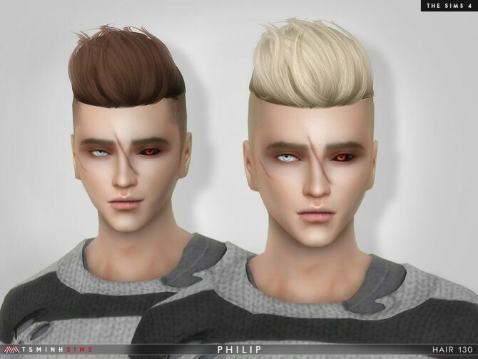 Philip Hair 130 By Tsminhsims 1 Philip Hair 130 By Tsminhsims Sims 4 CC