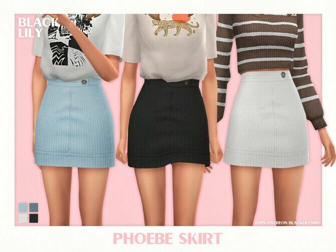 Phoebe Skirt By Black Lily 1 Phoebe Skirt By Black Lily Sims 4 CC