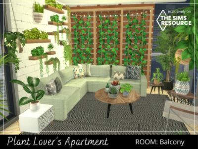 Plant Lover’s Apartment Balcony By A.lenna Sims 4 CC