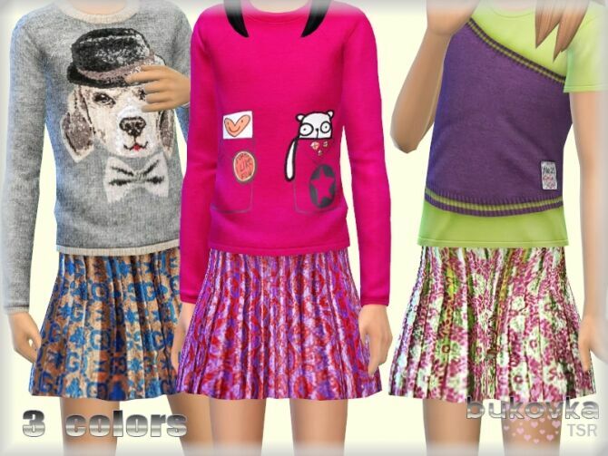 Pleated Skirt By Bukovka 1 Pleated Skirt By Bukovka Sims 4 CC