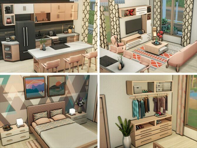 sims 4 cc rindle rose house by xogerardine 2