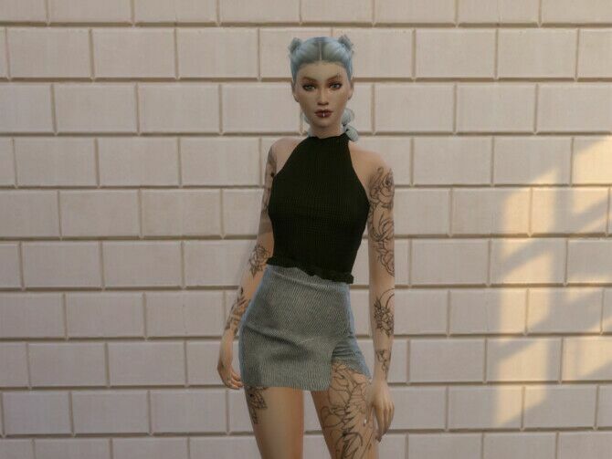 Ruffle Halter TOP By Chrimsimy 3 sims 4 cc ruffle halter top by chrimsimy 2