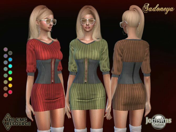 Sadoneya Dress By Jomsims 1 Sadoneya Dress By Jomsims Sims 4 CC