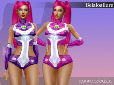 Starfire Inspired Bodysuit By Belal1997 Sims 4 CC