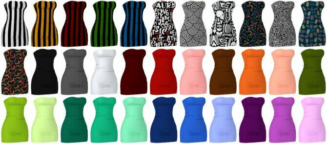Straplees Mini Bodycon Dress At Lazyeyelids 2 sims 4 cc straplees mini bodycon dress at lazyeyelids 2