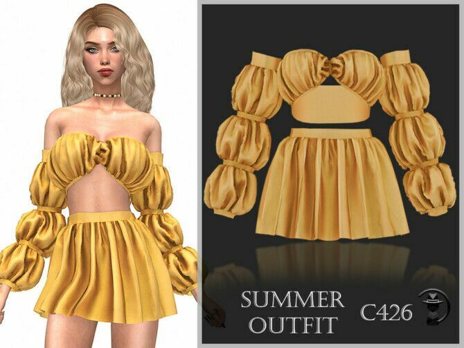 Summer Outfit C426 By Turksimmer 1 Summer Outfit C426 By Turksimmer Sims 4 CC