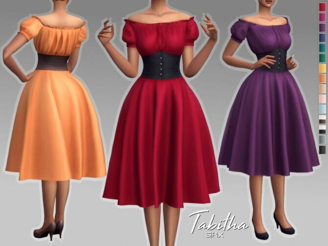 Tabitha Dress By Sifix 1 Tabitha Dress By Sifix Sims 4 CC
