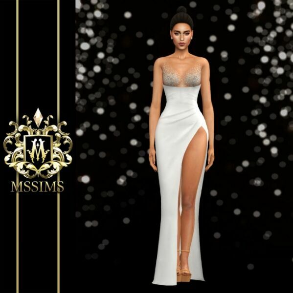 Trompe L’oeil Gown (P) At Mssims 4 sims 4 cc trompe loeil gown p at mssims 2