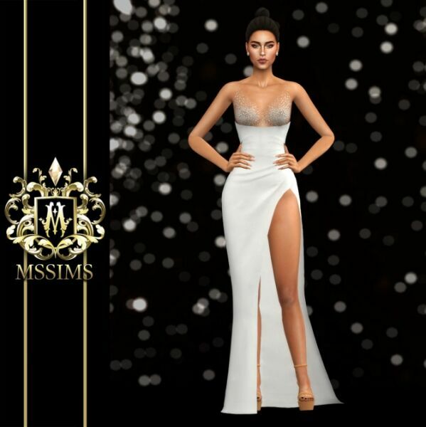 Trompe L’oeil Gown (P) At Mssims 2 sims 4 cc trompe loeil gown p at mssims 3