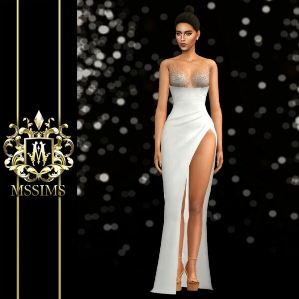 Trompe L’oeil Gown (P) At Mssims 3 sims 4 cc trompe loeil gown p at mssims 4