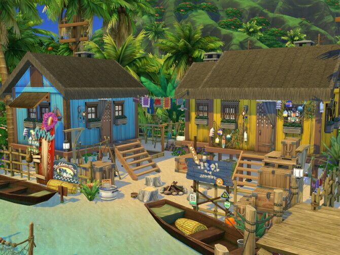 Tropical Fishing Camp By Flubs79 1 Tropical Fishing Camp By Flubs79 Sims 4 CC