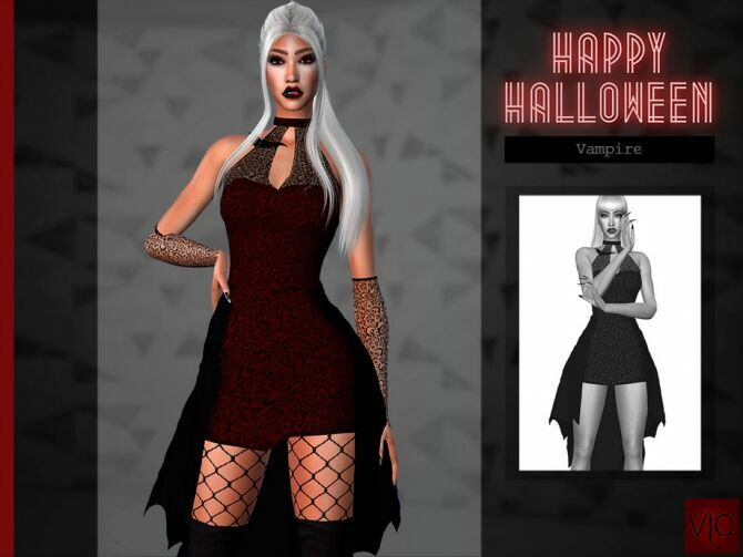Vampire Halloween VI Outfit By VIY Sims 2 sims 4 cc vampire halloween vi outfit by viy sims 2