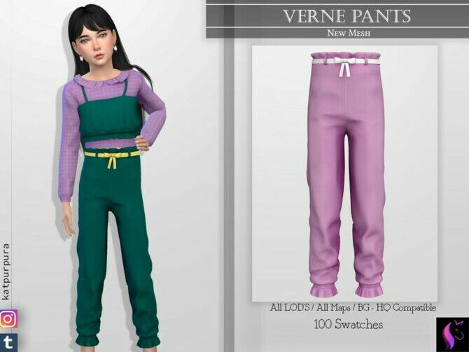 Verne Pants By Katpurpura 1 Verne Pants By Katpurpura Sims 4 CC