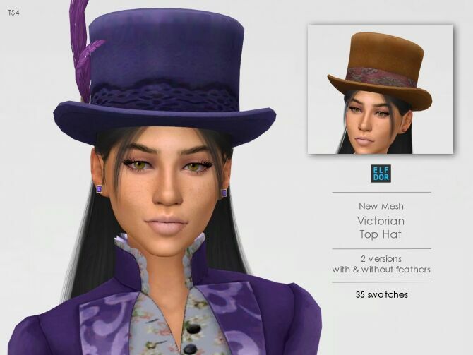 Victorian TOP HAT V1 At Elfdor Sims 1 Victorian TOP HAT V1 At Elfdor Sims Sims 4 CC
