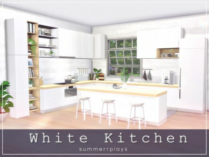 White Kitchen By Summerr Plays 1 White Kitchen By Summerr Plays Sims 4 CC