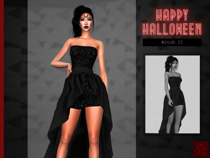 Witch II Dress Halloween VI By VIY Sims 1 Witch II Dress Halloween VI By VIY Sims Sims 4 CC