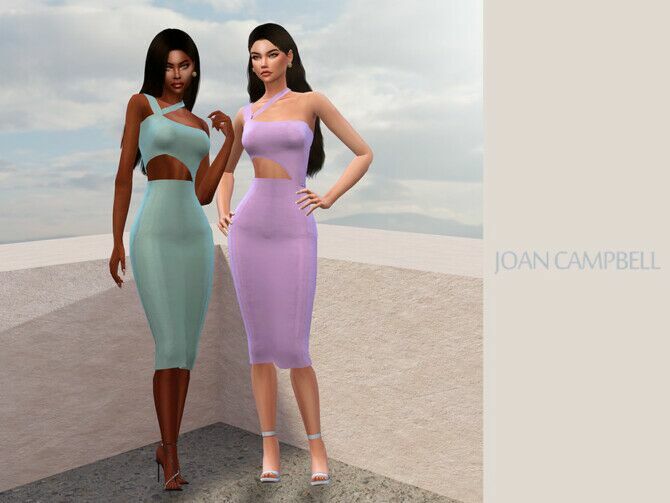 Zoey Dress By Joan Campbell Beauty 1 Zoey Dress By Joan Campbell Beauty Sims 4 CC