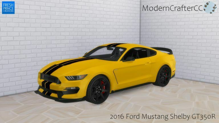2016 Ford Mustang Shelby GT350R At Modern Crafter CC 1 2016 Ford Mustang Shelby GT350R At Modern Crafter CC Sims 4 CC