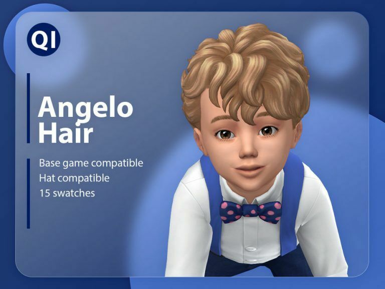 Angelo Hair By Qicc 1 Angelo Hair By Qicc Sims 4 CC