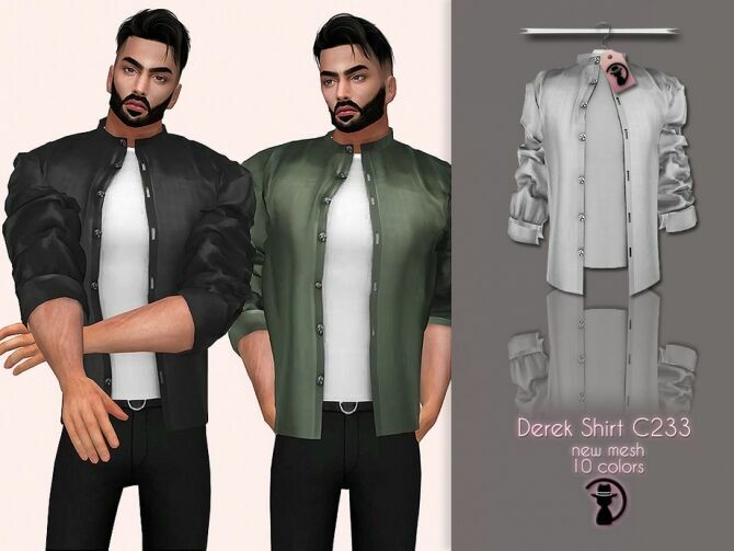Derek Shirt C233 By Turksimmer 1 Derek Shirt C233 By Turksimmer Sims 4 CC