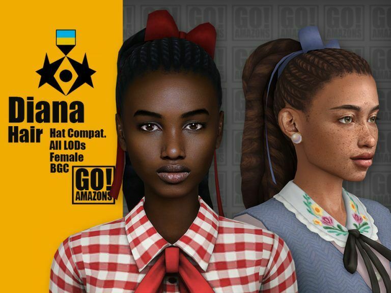 Diana Hair By Goamazons 1 Diana Hair By Goamazons Sims 4 CC