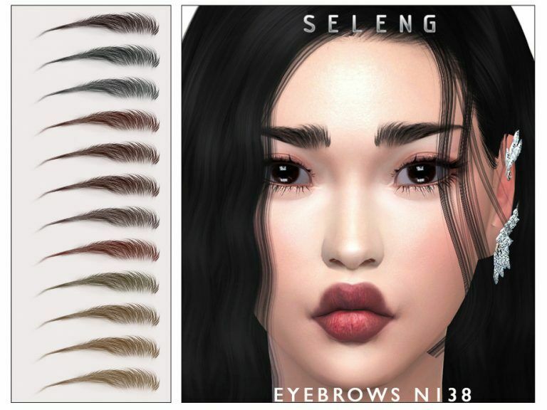 Eyebrows N138 By Seleng 1 Eyebrows N138 By Seleng Sims 4 CC