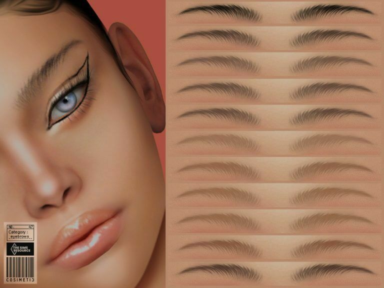 Eyebrows N47 By Cosimetic 1 Eyebrows N47 By Cosimetic Sims 4 CC