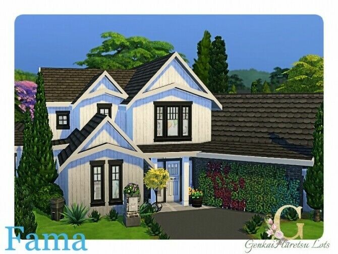 Fama White Modern Farmhouse By Genkaiharetsu 4 sims 4 cc fama white modern farmhouse by genkaiharetsu 2