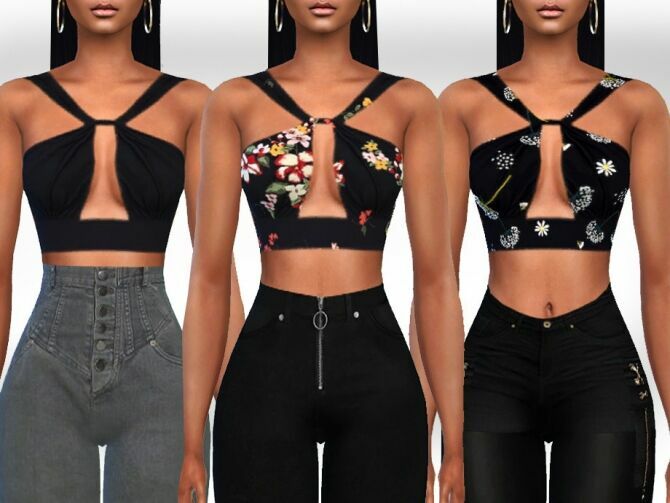 Floral Tops By Saliwa 1 Floral Tops By Saliwa Sims 4 CC