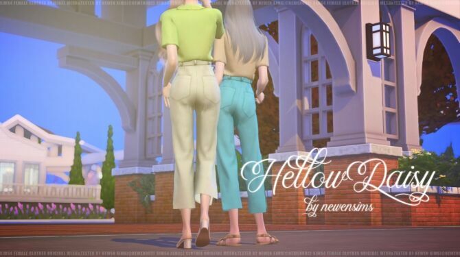 Hellow Daisy Clothes SET At Newen 2 sims 4 cc hellow daisy clothes set at newen 3
