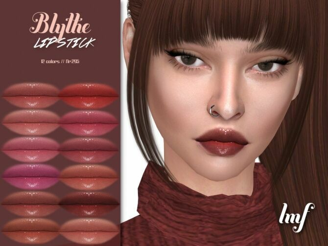 IMF Blythe Lipstick N.295 By Izziemcfire 1 IMF Blythe Lipstick N.295 By Izziemcfire Sims 4 CC