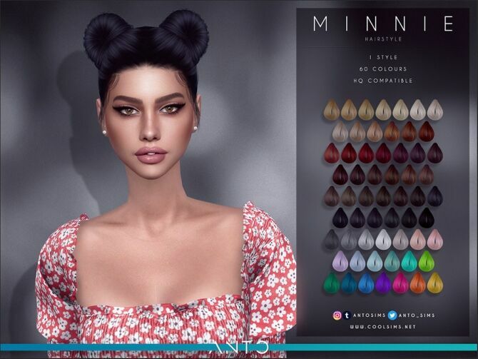 Minnie Hair By Anto Sims 4 CC