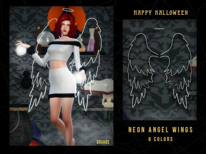 Neon Angel Wings By Oranostr 1 Neon Angel Wings By Oranostr Sims 4 CC